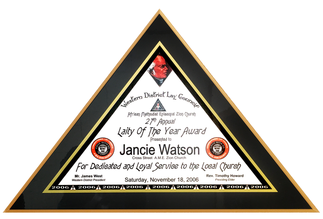 Zion Church Triangle Plaque-sml
